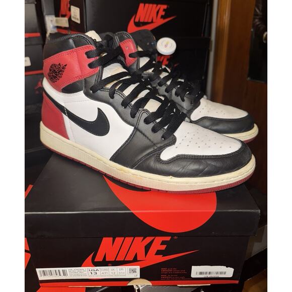 Air Jordan 1 Retro High OG Black Toe 2016 Men’s 13 - Picture 1 of 6